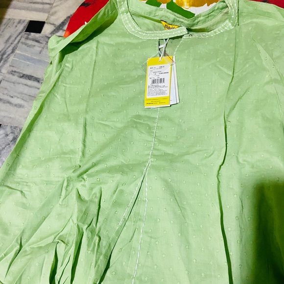 Global desi Sage Green top kurti - Picture 3 of 9